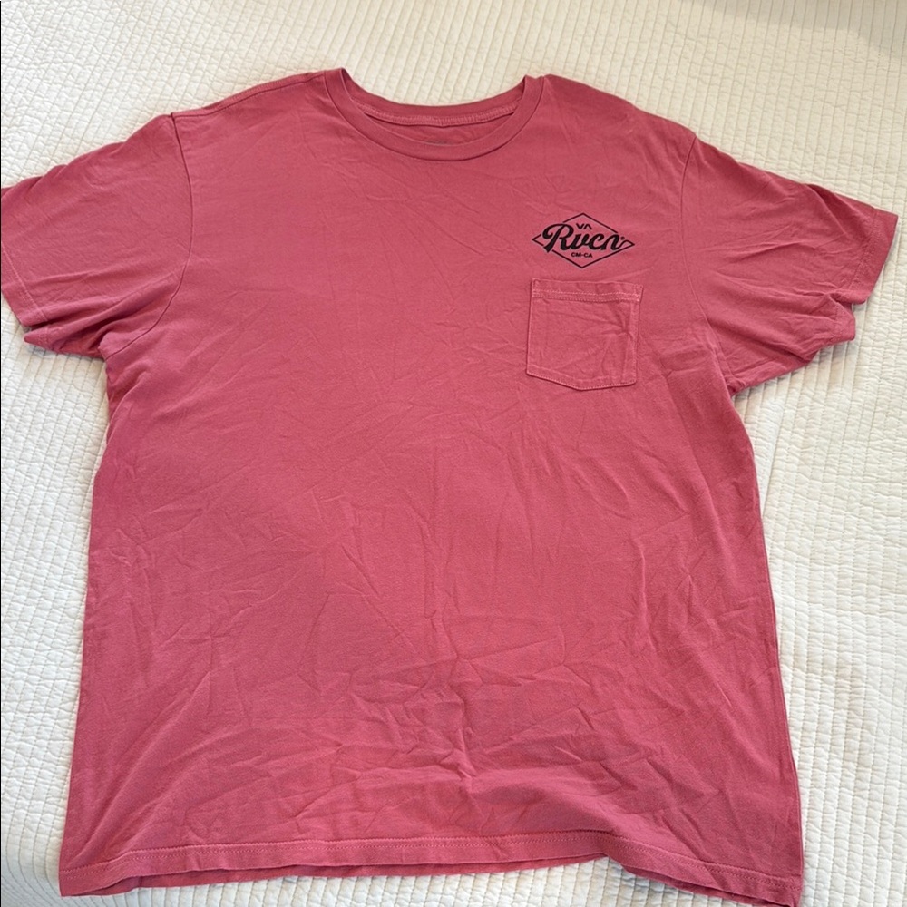 RVCA Men's Short Sleeve Tee in Rose